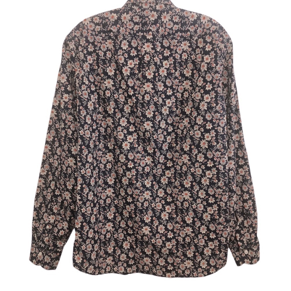 NWT J Crew Stretch Secret Organic Cotton Cottagecore Floral Blouse Slim‎ Medium - Picture 4 of 12